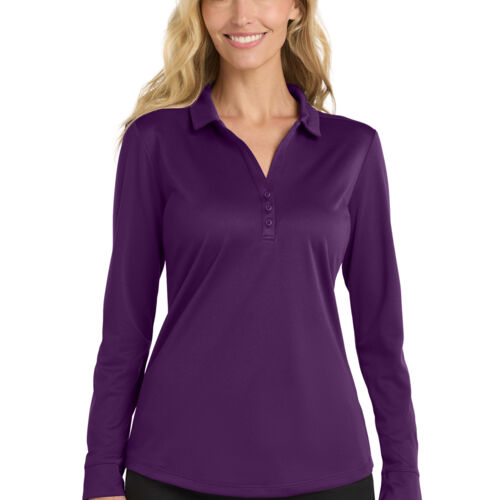 Ladies Silk Touch ™ Performance Long Sleeve Polo Thumbnail