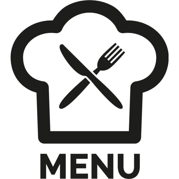 Restaurant Menu Chef Hat Knife Fork Emblem 1 Thumbnail
