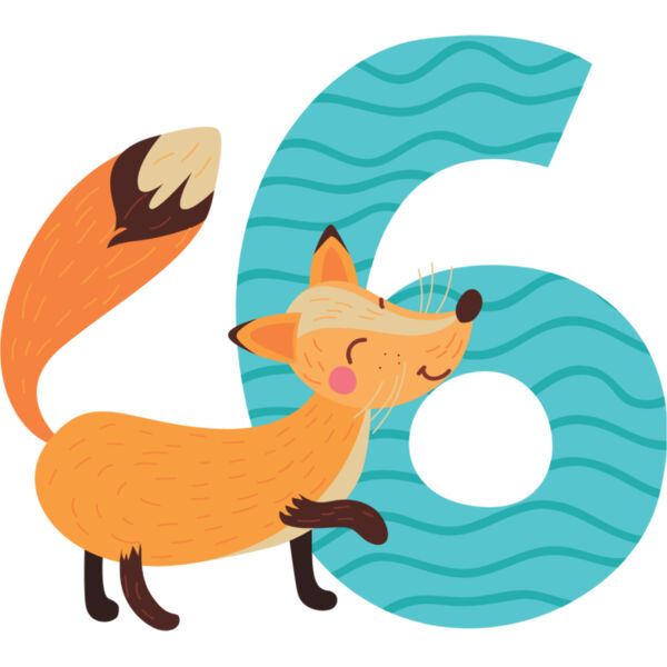 Six Birthday Animal Fox Number 1 Thumbnail