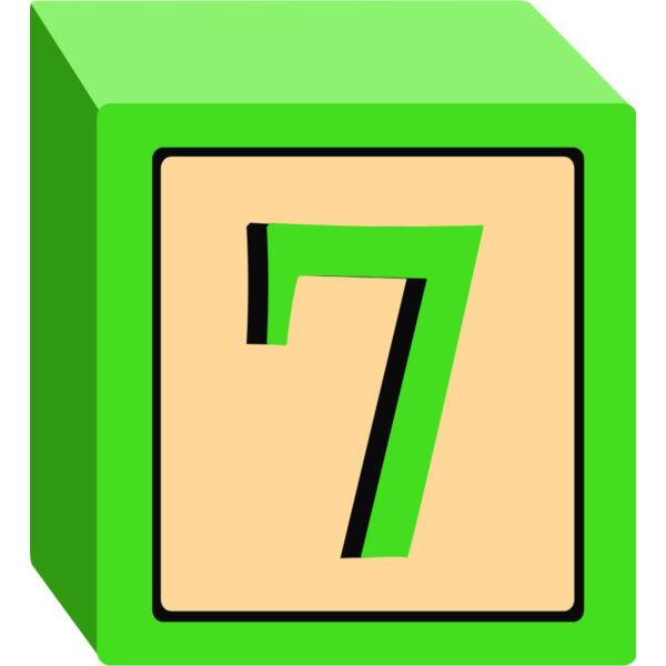 Toy Block Seven 7 Thumbnail