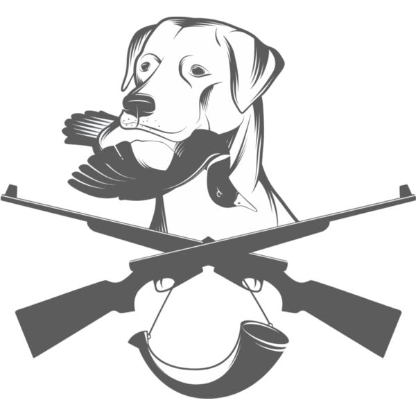 Hunting Dog Duck Gun Horn Emblem 1 Thumbnail